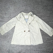 Zara Girls Size 6/7 Kids Girls Blazer Soft Outerwear Button Casual Beige