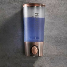 Liquid Soap Dispenser Wall Mount Bathroom Accessories Plastic Detergent Shampoo