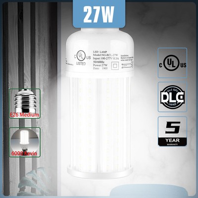 27W LED Corn Light E26 Standard Base Fr Bedroom Living Room Bulb (100W MH Equal)