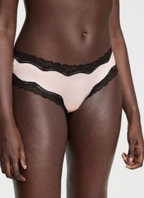 NEW Victoria's Secret Tease Push Up Bra & Cheeky Panty Set Pink Black
