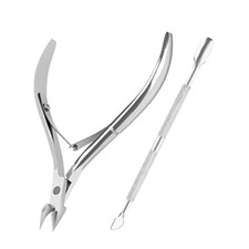 Cuticle Pusher Nail Polish Remover Stainless Steel Manicure Tool Set Gel Nail...