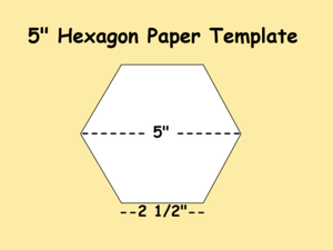 5 INCH HEXAGON PAPER TEMPLATES FOR PAPER PIECING | eBay