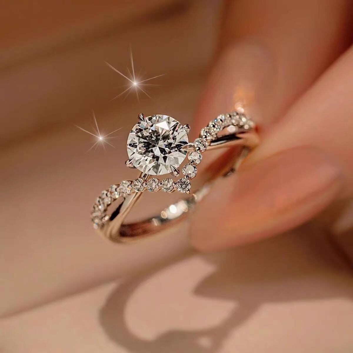 Moissanite Diamond Ring for Women