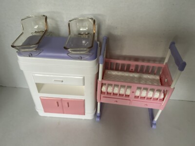 Pregnant Barbie Midge’s Baby Crib Hospital Bed #aaa