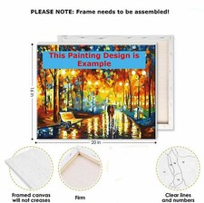 DIY Painting Wooden Frame Canvas 40cm x 50cm Frame Only for DIY Paint By Numbers