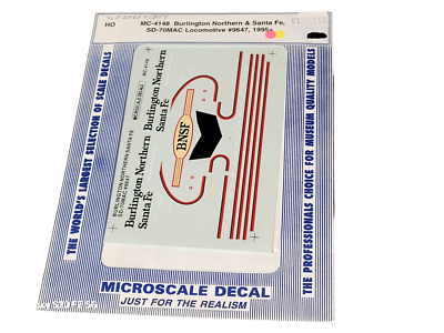 #ad MICROSCALE DECAL MC 4148 BURLINGTON NORTHERN amp; SANTA FE SD 70MAC LOCO HO Scale $3.00