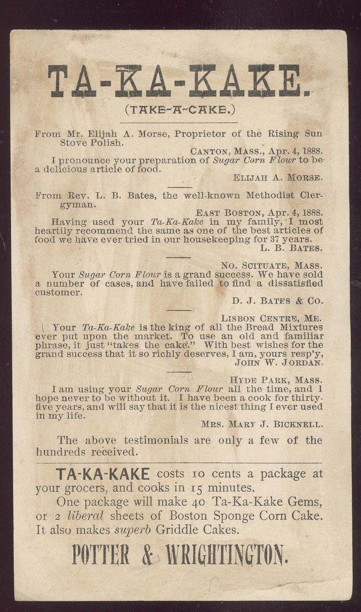 1880's BOSTON TRADE CARD, TA-KA-KAKE, 10 cents each, for 1880's BOSTON TRADE CARD, TA-KA-KAKE, 10 cents each, for