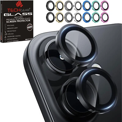 TECHGEAR Camera Lens Protector Tempered Glass Cover iPhone 16 / iPhone 16 Plus