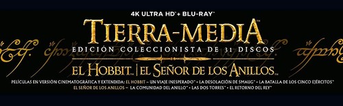 TIERRA MEDIA EL SEÑOR DE LOS ANILLOS-EL HOBBIT 4K UHD+BR 31 DISCOS NUEVO - Imagen 8 de 9