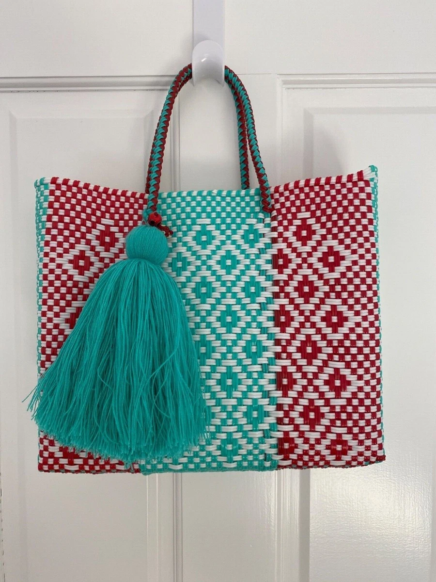 Market Bag, recycled plastic woven bag.