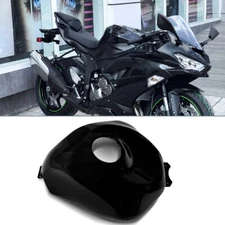 Glossy Black Motorcycle Gas Fuel Tank Cover For Kawasaki Ninja ZX6R 2019-2022 US