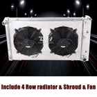 4 Row Aluminum Radiator+Shroud+Fan For 1968-1990 Chevy Chevelle El Camino Impala