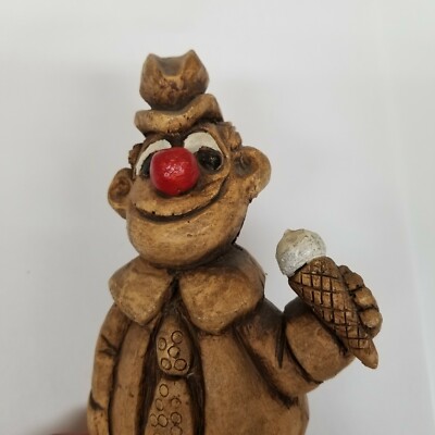 Vintage 1983 Alpha Rez Co Clown with Ice Cream Signed RARE!