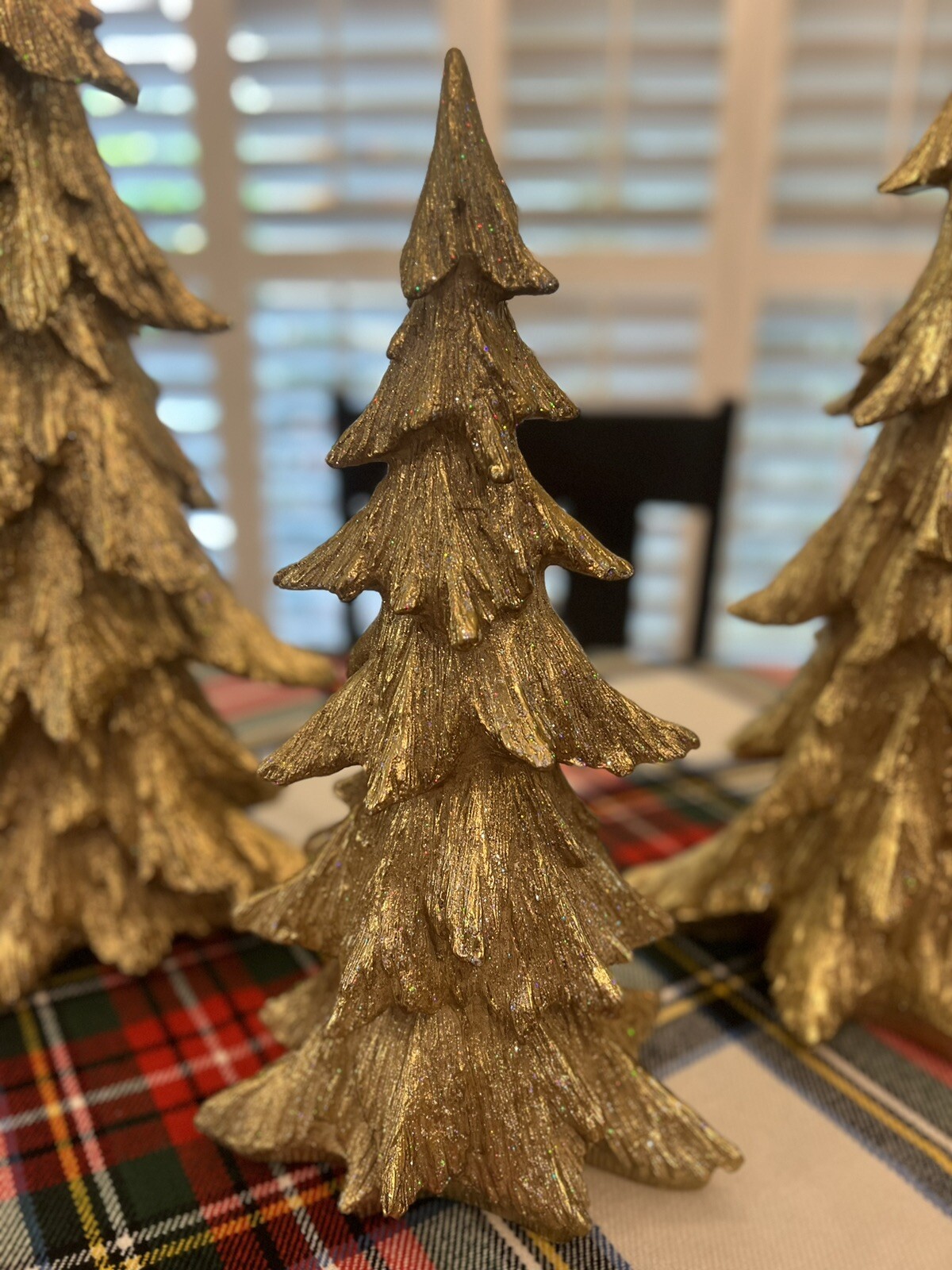 Balsam Hill Golden Christmas Tabletop Trees, Set of 3 eBay