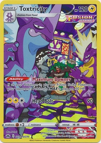 Toxtricity GG09/GG70 Holo Rare Crown Zenith Pokemon TCG