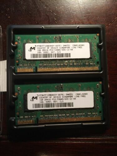 Micron 256MB DDR2 PC2-3200U RAM MT8HTF3264AY-40EB3 400MHz CL3