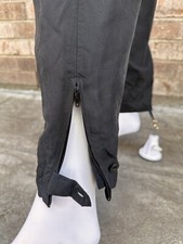 Vtg High Rise Cropped Drawstring Silk Pants 26 34 Waist Small Y2K Black Champs