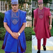 African Dashiki 2-Piece Agbada Set for Men