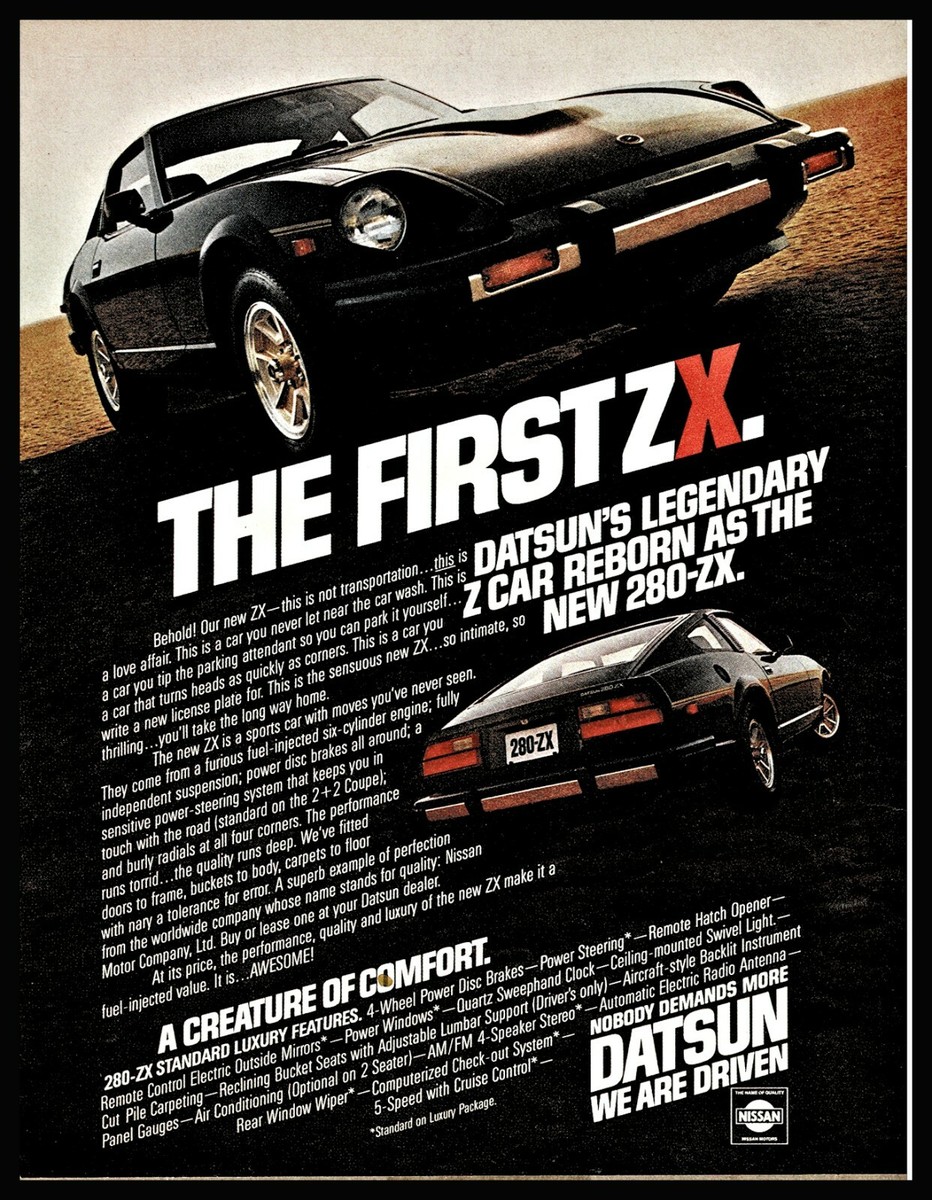 1970 DATSUN 280-ZX The Legendary Z Car Reborn Vintage Car Photo AD