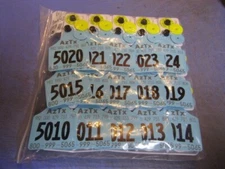 1 Set of 25 Allflex FDXOTP982/GTXF-B-Set95 Ear Tags Light Blue. New in package