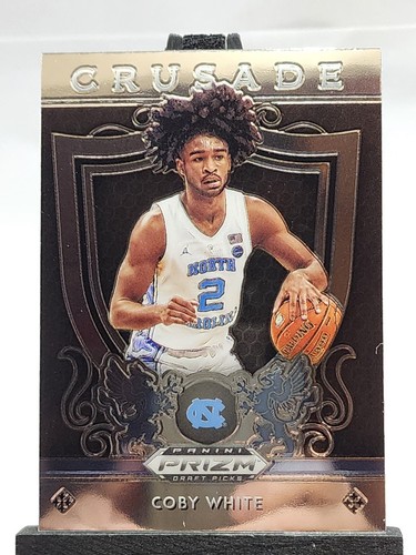 2019-20 Panini Prizm Draft Picks Coby White Crusade #61 Tar Heels Bulls