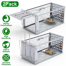 1/2 Pack Mouse Trap Rat Trap Rodent Trap Live Catch Cage for Mice Voles Hamsters