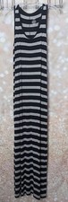 Mossimo Women's Black And Gray Horizontal Striped Sleeveless Maxi Dress Size M