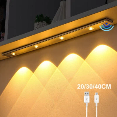 LED Unterbauleuchte Nachtlicht Schranklampe mit Bewegungsmelder Sensor Küche USB - Bild 1 von 4