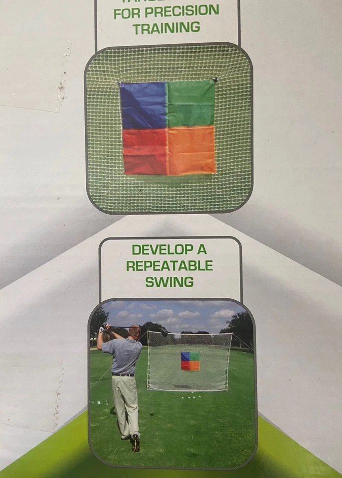 Red de práctica de golfistas con bandera objetivo, fácil configuración para un entrenamiento efectivo 9' x 7' Foto 4 de 4
