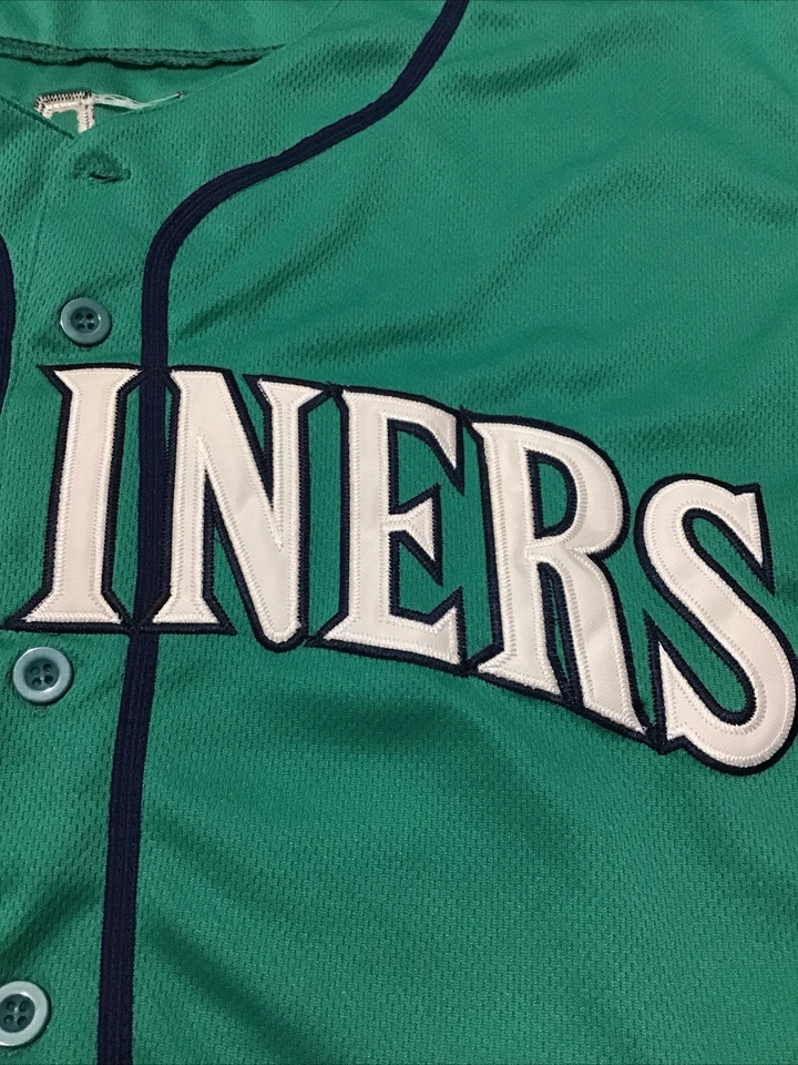 Camiseta deportiva auténtica Majestic TALLA 48 M/L SEATTLE MARINERS ROBINSON CANO VERDE AZULADO Foto 3 de 4