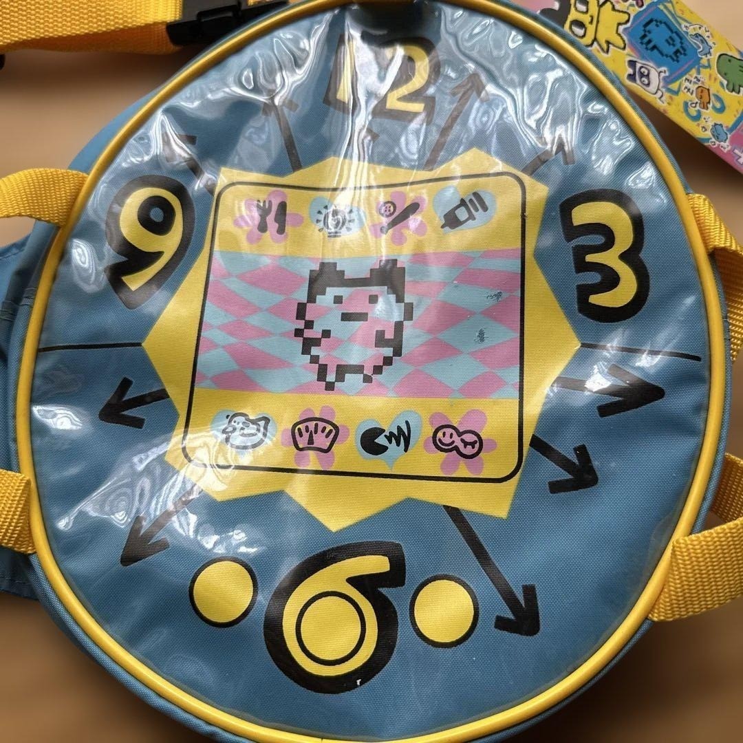 Tamagotchi 1997 Backpack Mimitchi BANDAI Bag Yellow Blue Kawaii
