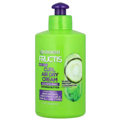 Garnier, Fructis, Locken Lufttrockencreme, alle Lockenarten, 10,2 fl oz (300 ml)