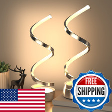 Nu r Nur Table Lamps For Living Room Set Of 2 Silver Dimmable Led Lamp Small