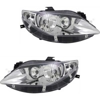 Scheinwerfer Set Links & Rechts Chrom H7/H7 FüR Seat Ibiza IV Sportcoupe 6J1 6J5