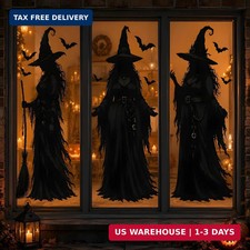 Halloween Decorations - Witch Window Clings for Halloween Party Decor