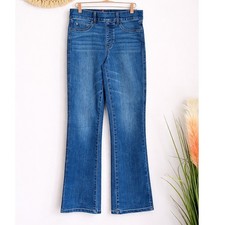 SPANX New Denim Cropped Kick Flare High Rise Vintage Indigo Pant Jean Medium