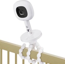 Flexible Baby Monitor Mount Compatible with Nanit Pro Smart White
