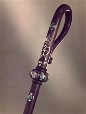 Wood CROZIER Polish Staff Crosier Bishop Quality Craftsmanship, 72" Christmas U