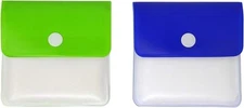 Honbay 2PCS Portable Environment Friendly Pocket Ashtray Small, Blue + Green 