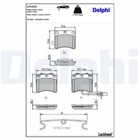 Delphi Bremsbelagsatz, Scheibenbremse LP1535 FüR VW