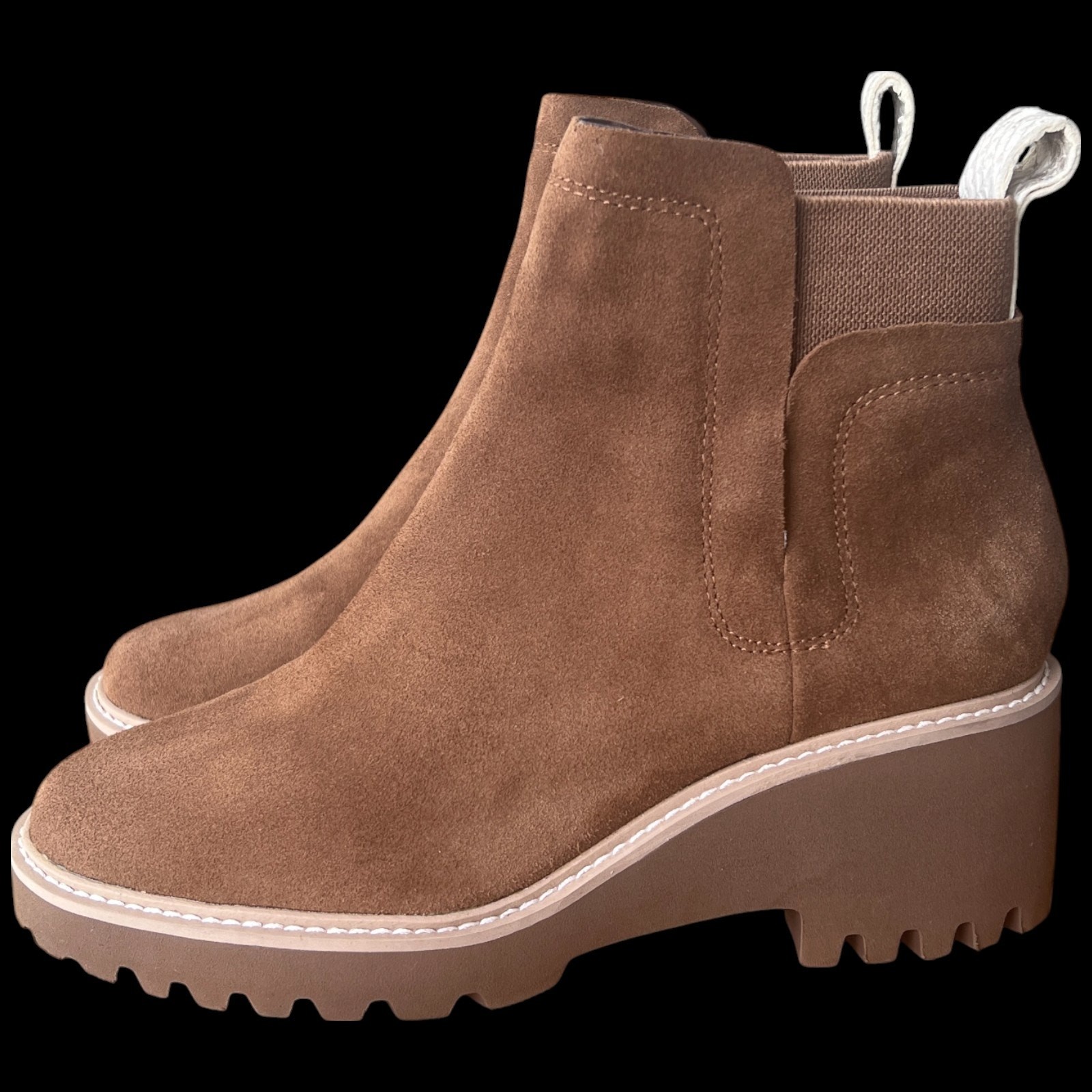 SAOLA Stivaletto DV DOLCE VITA Huey H2O donna 8 marrone scamosciato suola grossa LEGGI