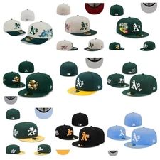 Men's New Oakland Athletics Baseball Cap Era Hat Embroidery Flat edge hat