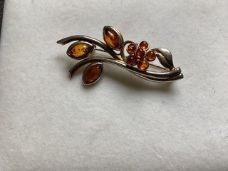 Broche En Argent Massif