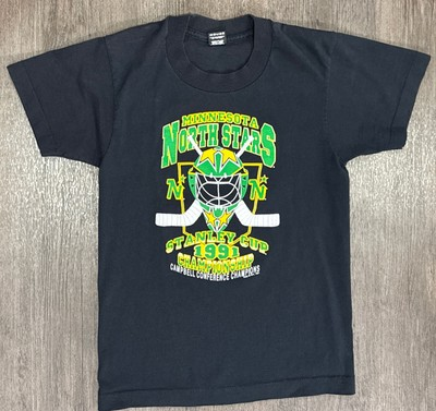 #ad #ad VTG Screen Stars Minnesota North Stars 1991 Stanley Cup Finals T Shirt Youth L $19.49
