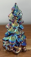 Mosser Glass USA Christmas Tree - SUGAR PLUM CARNIVAL 5.5" tall Holiday Decor