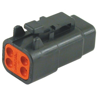 NAMZ Stecker, Deutsch DTM, Schwarz, Stecker, 4 Pin