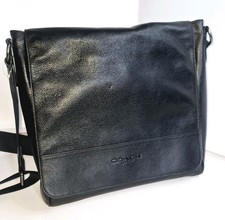 Authentic Coach Houston Map Bag In Signature Leather Black - DS - NWOT