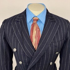 Vtg 40s 50s Suit Jacket Double Breasted Blazer Coat Gilcrest Colony Men 40 Short