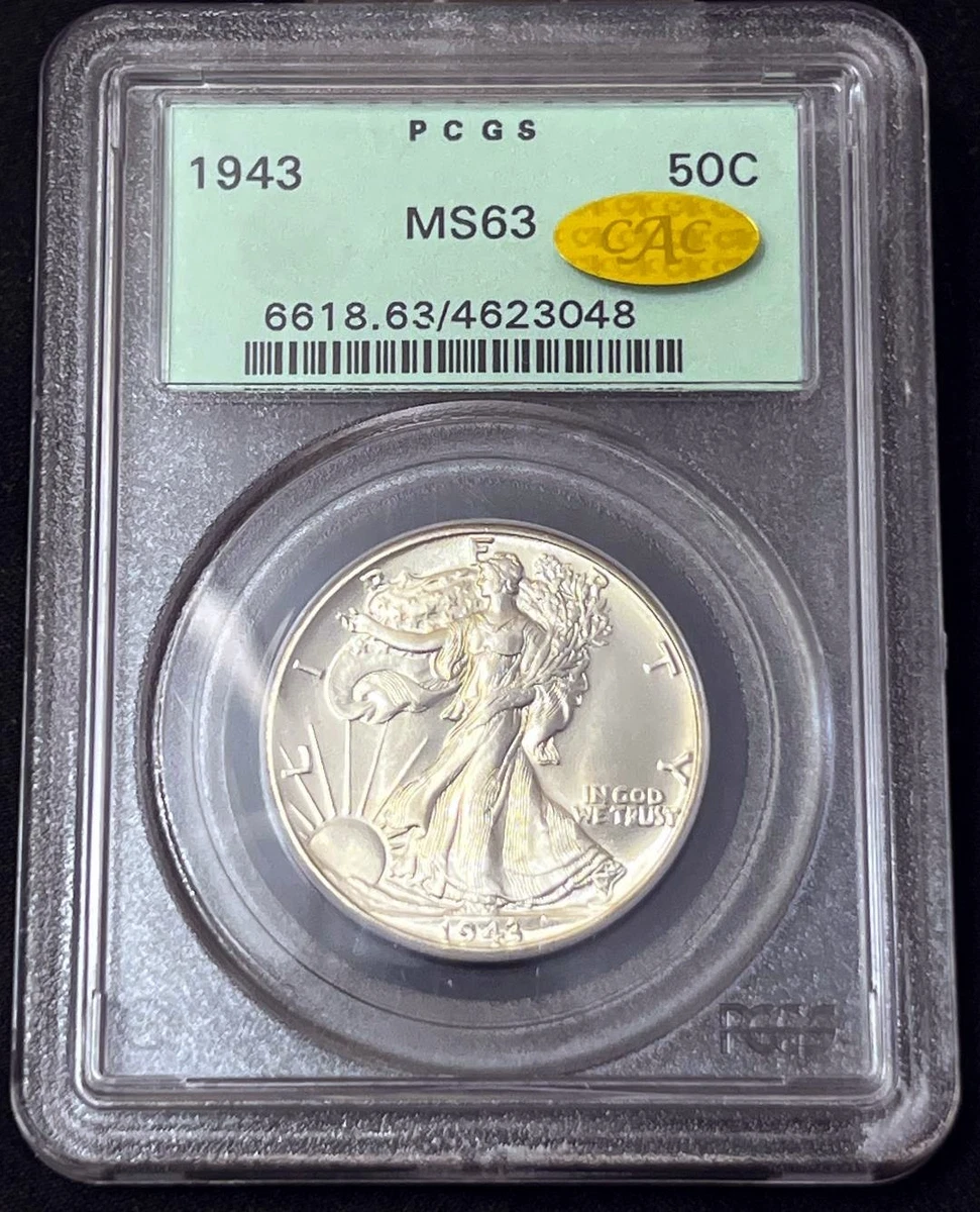 Silver MS 63 Graded Liberty Walking Half Dollars (1916-1947) for