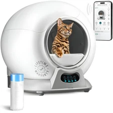PetCove Self Cleaning Litter Box with Auto Safety Sensors for Multiple Cats